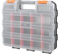 Yemaesre-Boîte De Rangement Léger Pour Vis, Rangement Outils 34 Compartiments, Boîte À Compartiment En Plastique Pour Petites Pièces, Clous, Accessoires, 32 X 27 X 8 Cm