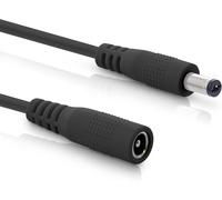 YEMAESRE-Câble D'Extension Cc, Bloc D'Alimentation Universel Pour Bandes Led, Caméras De Surveillance, Imprimantes, Routeurs, Commutateurs, Etc. Fiche Cc Mâle/Femelle 5,5 X 2,1 Mm, Noir, 2 M