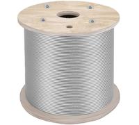 Yemaesre-Câble En Acier Inoxydable, 6,4 Mm X 61 M, Câble Métallique Inox Tressé 7x19 Qualité Marine Résistance À La Rupture 2900 Kg Pour Garde-Corps, Balustrade, À Suspendre, Clôture