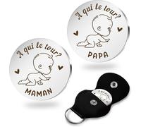 Yemaesre-Cadeau Futur Papa,Cadeau Future Maman,Cadeau Jeune Maman,Cadeau Naissance,Cadeau Futur Parents,Cadeau Pour Maman Apres Accouchement,Cadeau Jeune Parents,Pièce De Monnaie De Décision,Cadeau M