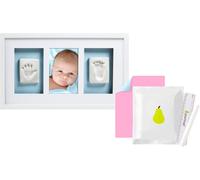 Yemaesre-Cadre Mural Deluxe Double Empreinte De Bébé, Blanc