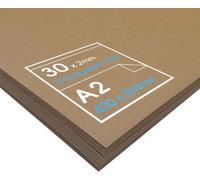 Yemaesre-Carton Ondulé 2 Mm Pour Modélisme - Papier Kraft De 300 G/M² Avec Surfaces Extérieures Laminées - 30 Feuilles A2, Marron