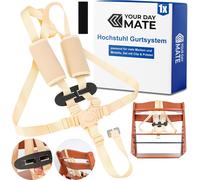Yemaesre-Ceinture De Cha Haute Système 5 Points, 1 Set, Compatible Avec Hauck, Stokke Tripp Trapp, Roba, En Beige, Ceinture De Cha Haute Avec 2 X Coussinets De Ceinture Et 1 X Clip De Poitrine