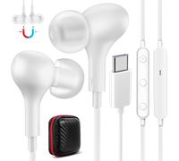 YEMAESRE-couteurs Usb C Pour Galaxy A55 A35 5G Samsung A54 A34 A36 A56 S24 S25,Magnétique Stéréo Casque Type C Filaire Avec Microphone Pour Iphone 16E 15 Xiaomi 15 Poco X7 X6 Pro Pad One Plus Nord Pi