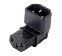 YEMAESRE-Cy Adaptateur D'Extension D'Alimentation Coudé À 90 Degrés Iec C14 Mâle Vers Iec C13 Femelle Vers Le Haut