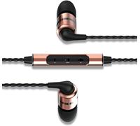 YEMAESRE-E80C Écouteurs Filaires Avec Microphone Casques Hifi Stéréo Audiophile Écouteurs Intra-Auriculaires Antibruit Ajustement Confortable Super Bass Doré