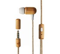 YEMAESRE-Earphones Eco (Mini Jack, In-Ear, Sustainable Wood, Hemp Cable, Mic, Control Talk) Bois De Cerisier