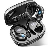 YEMAESRE-Ecouteurs Bluetooth Sport, 3D Hi-Fi Son Stéréo, Ip7 Étanche, Bluetooth 5.3, 75 Heures D'Autonomie, Étui De Chargement, Noir