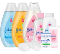 Yemaesre-Ensemble De Bain Pour Bébé Avec 7 Pièces Johnsons Baby Et Éponge Baby