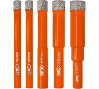 YEMAESRE-Ensemble De Forets Diamantés Secs 6Mm 6Mm 8Mm 10Mm 12Mm Scie Cloche Pour Granit,Marbre,Maçonnerie,Béton,Carrelage/Céramique,Verre,Plastique Dur,Kit De Forets Diamantés Brasés Sous Vide