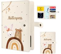 Yemaesre-Étui De Protection Pour Carnet De Maternité Avec 9 Compartiments, En Cuir Synthétique, Pour Ranger Des Cartes D'assurance, Des Échographies Et Un Carnet De Vaccination