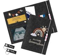 Yemaesre-Étui De Protection Pour Carnet De Maternité En Feutre Fait À La Main Avec Compartiment, Rangement De Cartes D'assurance, Échographie, Carnet De Vaccination - Cadeaux Pour Femmes Enceintes Et