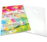Yemaesre-Evergreengoods Ltd 10 Feuilles D'autocollants A4 En Vinyle Semi-Transparent Finition Brillante À Faible Opacité - Papier D'impression Translucide Et Imperméable Pour Imprimantes Jet D'encre