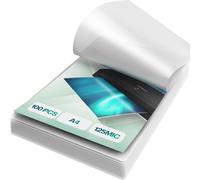 Yemaesre-Feuille Plastifieuse A4 - Pack De 100 Pochettes De Plastification, 2x125 (250) Micron, Finition Brillante, Coins Pré-Arrondis - Papier Plastifieuse A4, Pochette A Plastifier, Film À Plastifi