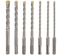 YEMAESRE-Forets À Béton,7Pcs Foret Carrelage(5 6 6 8 8 10 12X160 Mm),Foret Sds Plus Avec 4 Pointes En Pointe En Carbure De Tungstène,Forets Sds-Plus Pour Perforateurs-Fs22507