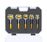 YEMAESRE-Forstner Bits Lot De 5 Pointes En Carbure 15 Mm,20 Mm,25 Mm,30 Mm,35 Mm De Diamètre Plus 2 Clés Hexagonales Et Étui Robuste Pour Le Travail Du Bois,Outil Tct Diy