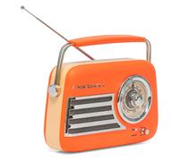 YEMAESRE Freesound-Vr40Or-Mat-Radio Vintage 30W Sur Batterie Longue Autonomie-Bluetooth,Usb & Fm-Orange Mat-Vintage,Nostalgie,Rétro