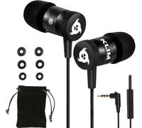 YEMAESRE-Fusion Ecouteurs Haute Qualité Audio - Durables + Garantis 5 Ans - Innovant - Ecouteur Intra-Auriculaire Avec Mousse À Mémoire De Forme Et Microphone - Pr Jack 3,5Mm - Noir