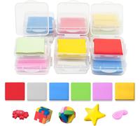 Yemaesre-Gomme À Effacer 12 Pièces Gomme À Effacer En Caoutchouc Doux Avec Boîtier Transparent, Gomme À Effacer Colorée Pour Artistes Enfants Marques De Dessin Et D'écriture Fournitures Scolaires