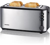 YEMAESRE-Grille-Pain Automatique 1 400 W, Toaster Compact 2 Fentes Jusqu'À 4 Tranches, Grille-Pain Électrique Avec Réglage Du Degré De Brunis & Fonction Décongélation, Inox/Noir, At 2509