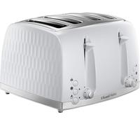 YEMAESRE-GrillePain 4 Tranches 26070 - Design Nid D'Abeille Contemporain Avec Fentes Extra Larges Et Fonction De Levage Haute, Blanc