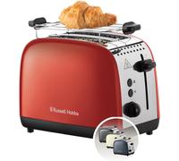 YEMAESRE-GrillePain [Pour 2 Tranches] Colours Plus Inox Rouge (Fentes Extra Larges, 6 Niveaux De Brunis Rapide, Surélévation Et Contrôle, Décongélation, Réchauffage, 1600W) Toaster 26554-56