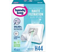 YEMAESRE-Handy Bag - Sacs Aspirateur H44 X4Sacs - Compatibles Hoover, Domo, Trisa - 99,99% Des Poussières Retenues - Fermeture Facile - Filtre Anti-Allergène - 55% De Matériaux Recyclés