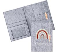Yemaesre-Housse De Protection Pour Carnet De Maternité, Carnet De Maternité, Carnet De Maternité, En Feutre, Avec Compartiments, Pochette Journal De Grossesse, Pour Ranger Des Échographies, Un Carnet