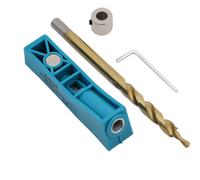 YEMAESRE-Katsu Gabarit De Percage Oblique,Gabarit De Perçage/Guide De Perçage Pour Trous De Poche Avec Foret Étagé Et Collier De Profondeur Pour Le Travail Du Bois 105412