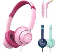 YEMAESRE-Kidjamz Kj45 Casque D'Écoute Sécurisé Pour Enfants Avec Limiteur De Volume Et Microphone, Casque Filaire Réglable Avec Pr Jack 3,5 Mm Pour Apprentis En Ligne, École, Voyage, Tablette