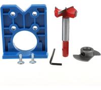 YEMAESRE-Kit De Gabarit De Charnière De 35 Mm Charnière Ennuyeuse Foret Trou Guide De Perçage Localisateur Ouvre-Trou De Travail Du Bois Gabarit De Trou D'Alésage Et Mèche Pour Porte D'Armoire