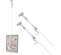 YEMAESRE-KitDe Suspension Pour Cadre - 2 Crochets Et Fil De Suspension Réglables - 3 M De Long