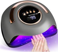 Yemaesre-Lampe Uv Ongles Gel, 180w Lampe Uv Led Ongles Gel Vernis, Portable Séchoir À Ongles Professionnel, Lcd Ecran, Capteur Automatique, Base Amovible, 4 Minuteries 10/30/60/99s Pour Tous Les Gels