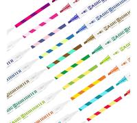 YEMAESRE-Lot De 10 Stylos De Coloriage Magiques À Double Pointe Fluorescente Pour Créer Du Lettrage 3D, Peinture Ou Écrire Des Mes s Secrets