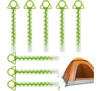 Yemaesre-Lot De 12 Piquets En Spirale Pour Tente - 29 Cm - Piquets De Tente En Plastique - Vis En Spirale - Piquet D'ancrage Au Sol Avec Tuyau En Plastique - Pour L'extérieur, Le Camping, Les Voyages