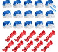 YEMAESRE-Lot De 30 Bornes De Raccordement Pour Robot Tondeuse, 20 Connecteurs De Câble Avec 10 Bornes De Raccordement Étanches, Accessoires Pour Robot Tondeuse Gardena