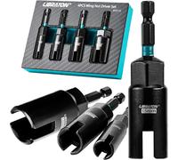 YEMAESRE-Lot De 4 Tournevis À Écrou À Oreilles,Tige Hexagonale De 1/4"",Papillon Tourne-Écrou Avec Stockage Eva Pour Écrou Papillon,Vis À ?illet,Crochet En C,Crochets Q Et Torsion De Fil