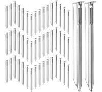 Yemaesre-Lot De 50 Piquets De Fixation, Acier, En Forme De V, H X L X P 18 X 2 X 1,5 Cm, Tentes, Auvents, Argenté