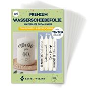 Yemaesre-Lotde 10 Feuilles De Film Coulissant Transparent De Qualité Supérieure - Format A4 - Pour Imprimante À Jet D'encre - Parfait Pour Les Tatouages De Bougies Et Le Bricolage - Film À Jet