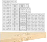 Yemaesre-Lotde 165 Tampons Adhésifs Transparents En Caoutchouc Pour Protection Meubles, Armoires, Portes D'armoire, Tiroirs, Dessus En Verre, Cadres Photo, Planches À Découper (4 Tailles)