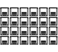 YEMAESRE-LotDe 24 Crochets Métalliques Pour Cadres Photo, Sans Perçage, Pour Toiles Et Cadres Photo, En Acier Carbone Antirouille, Profondeur De 15 Mm, Avec Joint D'Ombre (Noir Clair)