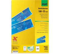 Yemaesre-Lp714lot De 100 Billets Personnalisables Livrés En Planche 20 Feuilles 180 X 55 Mm 225g/M² Blanc