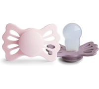 Yemaesre-Lucky Lot De 2 Sucettes Sucette En Silicone Sans Bpa Fabriqué Au Danemark Tétine Symétrique White Lilac/Twilight Mauve (Taille 2 (6-18 Mois))