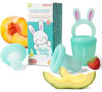 Yemaesre-Mangeoire À Fruits ¿ 2 Tailles En Silicone Souple Congelable Pour Nourrir Soi-Même Les Nourrissons En Toute Sécurité ¿ Sucette Et Anneau De Dentition ¿ Jouet De Dentition Lapin Pour Bébés