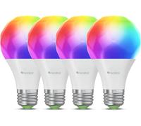 Yemaesre-Matter Essentials Pack De 4 Wifi Ampoules Led E27 Connectées Rgbw - Lampes Intelligentes, Horaires Personnalisés¿ Contrôle Par App/Voix (Compatible Alexa, Apple, Google), Salon Bureau Gaming