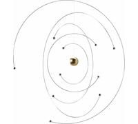 Yemaesre-Niels Bohr Mobile En Acier Doré/Argenté 27 X 27 Cm