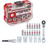 YEMAESRE-Original Xs-Case 21-Pièces D'Embouts Et De Douilles(Embouts De 25 Mm,Douilles,Porte-Embouts À Changement Rapide,Adaptateur,Cliquet Réversible Y Compris Boîte De Rangement)
