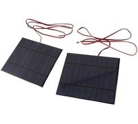YEMAESRE-Panneau Solaire 2Pcs Dc 5V 500Ma, Module D'Alimentation Cellulaire, Panneau Solaire En Silicium Polycristallin, Avec Câble De 100Cm, Épaisseur 2Mm / 0.08In, Pour Projets De Recherche Scienti