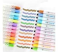 Yemaesre-Pastel Surligneur Stylos,12 Pièces Changeants De Marqueurs De Couleur Stylo Pastel, Surligneur Set Stylos Magiques Stylos À Double Pointe Pour Salle De Classe Et Fournitures De Journalisatio