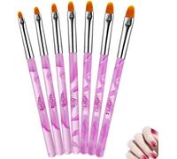 Yemaesre-Pinceauxà Ongles[7 Pièces], S De Ongle Art, Pinceaux Gel Uv Nail Art Outils De Manucure Pour Nail Art Diy